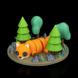 Fleksi Tilki Model (Orman Habitatı İle Birlikte)