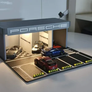 Porsche Showroom Garage Gösterimi – 1:64 Scale